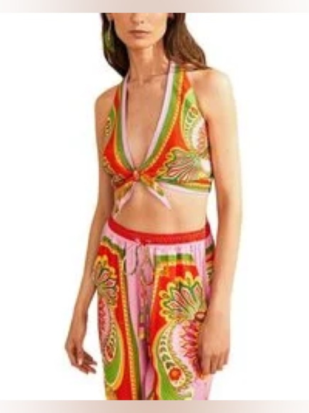 Farm Rio Crop Top and Pants Set - Picture 5 of 11